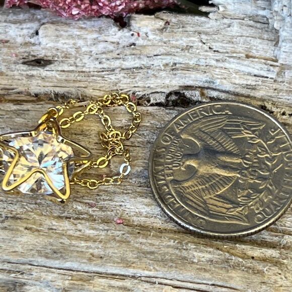 Wish Upon A Star Gold Necklace with Swarovski Crystals - Picture 11 of 11